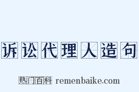 诉讼代理人造句是什么意思的图片